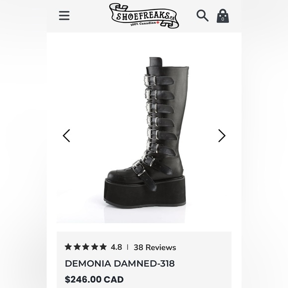 Demonia Damned-318 Platform Boots - Picture 3 of 8